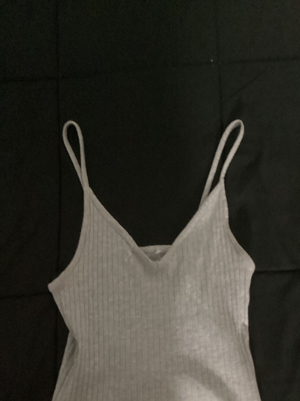 Gray Ripped Tank Top